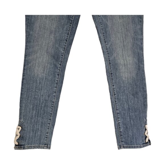 Loft mid rise ankle skinny blue jeans size 28 NWT - Picture 7 of 11
